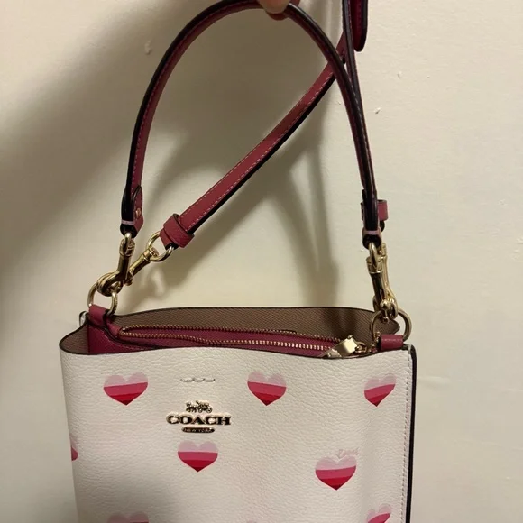 Coach Limited Edition Mollie Bucket Bag With Stripe Heart Print - Picture 12 of 15
